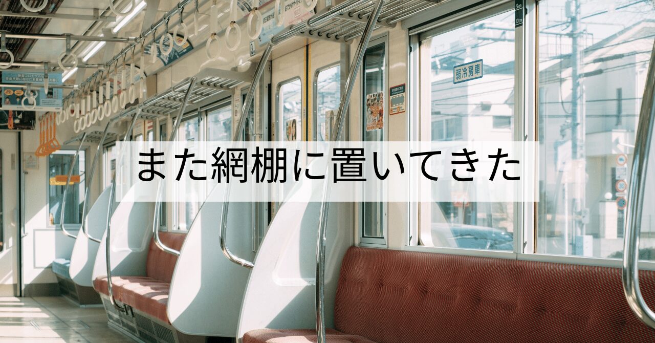 また網棚に置いてきた